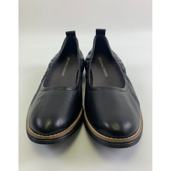 Cole Haan Originalgrand Ballet Flat Black Leather Flat Round Toe SlipOn Women 11 - Picture 3 of 10